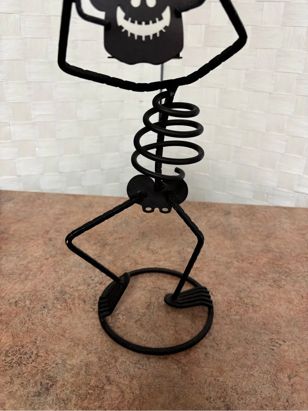 Vintage Retired PartyLite Mr. Bones candle holder Halloween- Fall